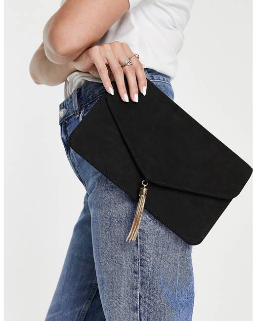 ASOS DESIGN cross body bag with buckle detailing and detachable