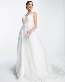 asos edition wedding dress with 3d embroidered bodice