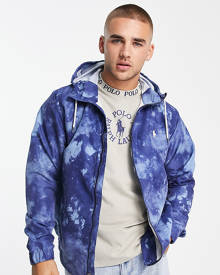 Polo Ralph Lauren x ASOS Exclusive collab packable windbreaker with back print circle logo in navy tie dye