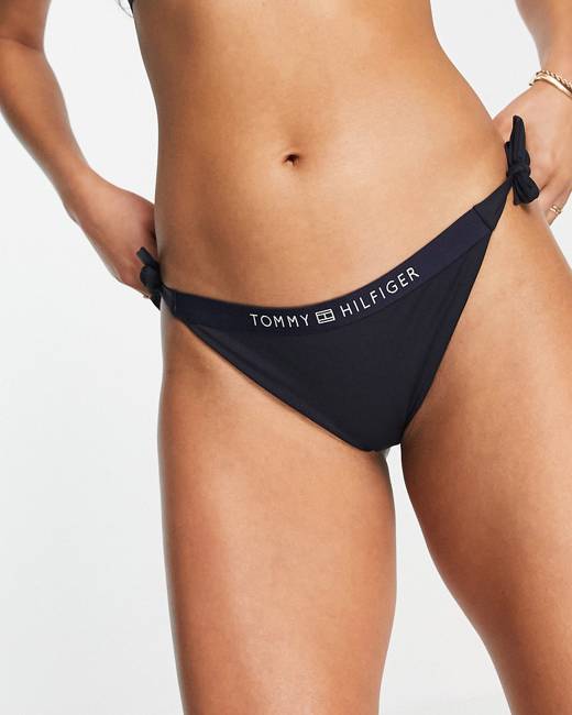 Seesucker Blue All Sizes Details about   Tommy Hilfiger Cheeky Womens Beachwear Bikini Bottoms 