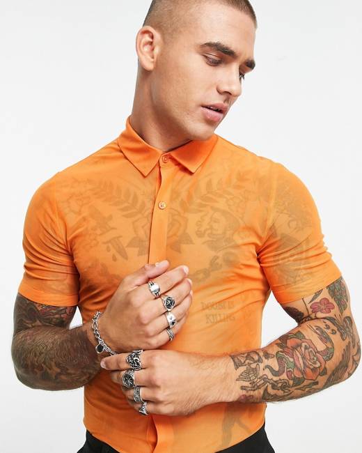 ASOS Men's Short Sleeve Shirts - Clothing