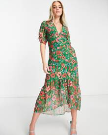 Hope & Ivy Maternity Flora wrap maxi dress in mixed floral