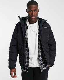 Hollister hooded parka jacket in gray