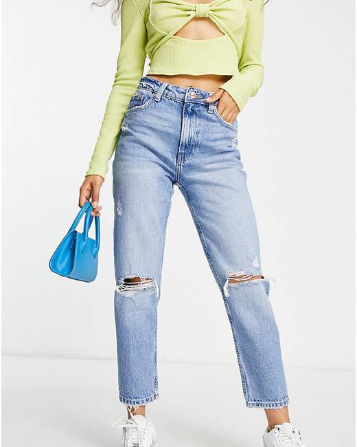 Bershka Women's Distressed Jeans - Clothing