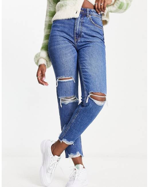 Bershka Women's Distressed Jeans - Clothing