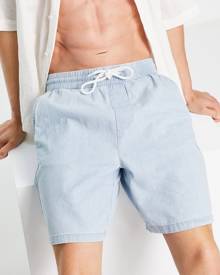 Only & Sons elasticated waist denim shorts - part of a set-Blue