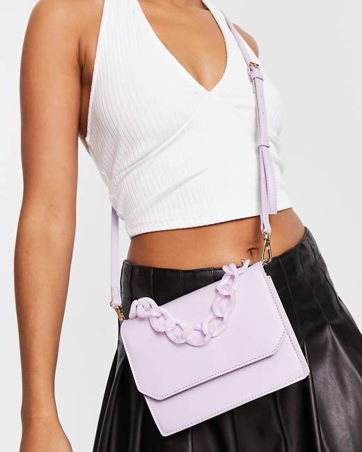 ASOS DESIGN cross body bag with buckle detailing and detachable