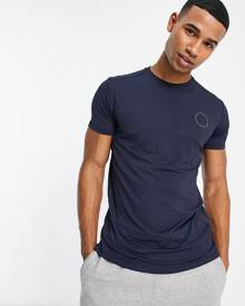 Able Active A Better Life Exists Active t-shirt with reflective panel in navy Able Active A Better Life Exists Active t-shirt with reflective panel in navy