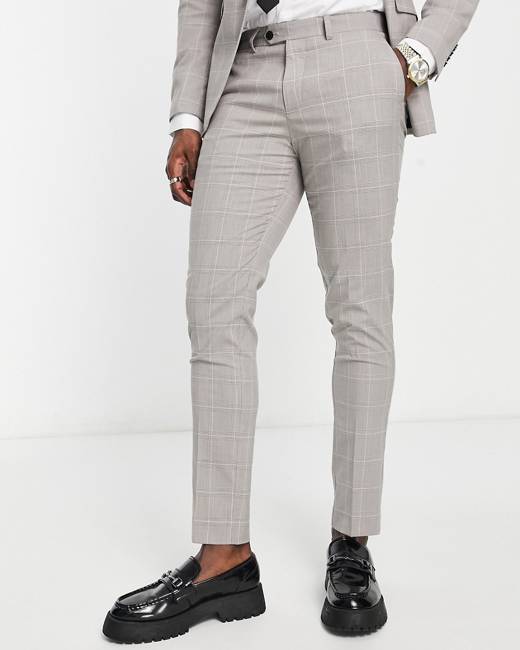 Jack & Jones Premium slim fit suit pant in textured sand