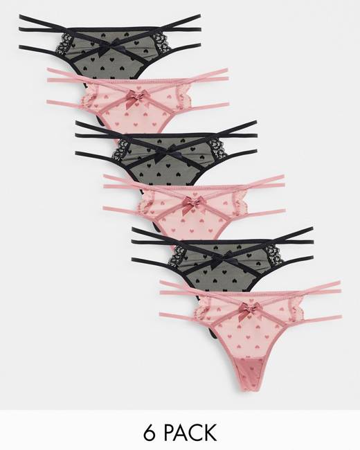 Hunkemoller Minx strapping and bow detail harness bralette in