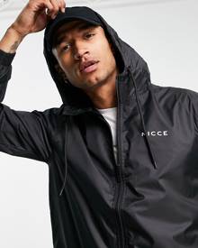 Nicce windbreaker jacket in black