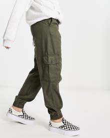 JJXX cuffed cargo pants in khaki-Green