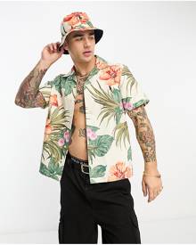 Polo Ralph Lauren x ASOS exclusive collab camp collar shirt in floral print with logo-White