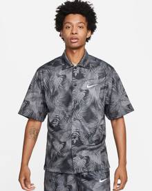 Nike Digital Tropical Pack all over print mesh shirt in gray-Grey