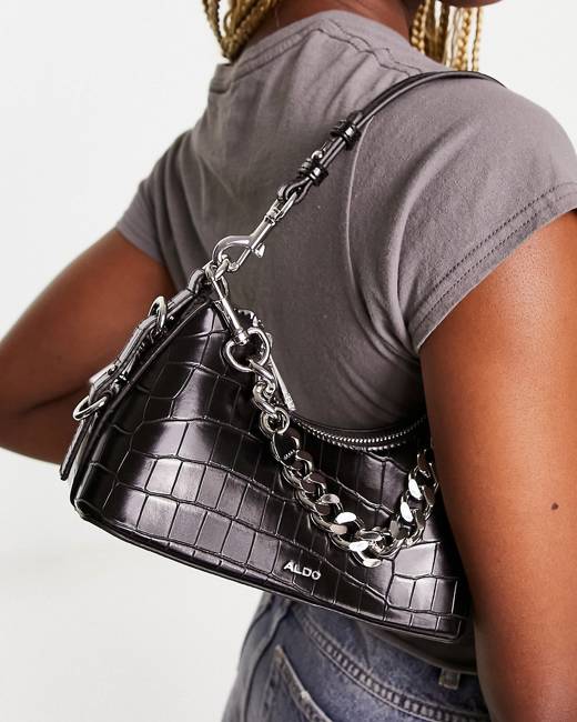 Aldo Greenwald Chain Link Handbag Purse Crossbody Bag Black for sale online  | eBay