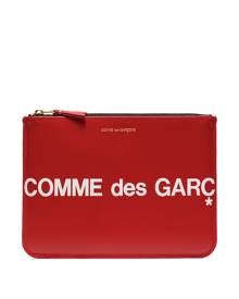 Comme Des Garçons Wallet logo-print leather pouch - Red