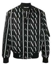 Valentino VLTN print bomber jacket - Black