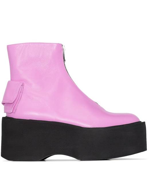 Platform pink store boots