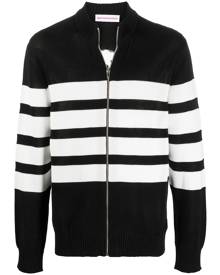 Walter Van Beirendonck Pre-Owned stripe-print knit cardigan - Black