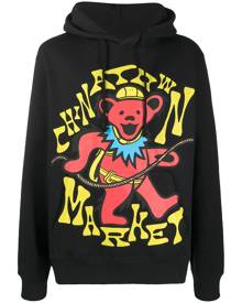 MARKET logo-print drawstring hoodie - Black