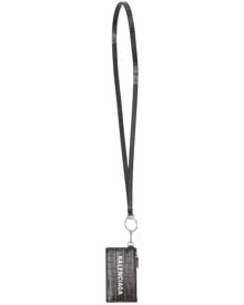 Balenciaga lanyard zip pouch wallet - Grey
