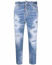 Dsquared2 ripped-detail cropped jeans - Blue