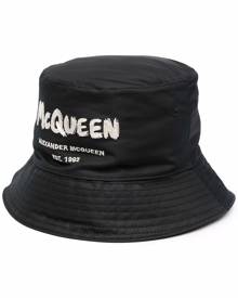 Alexander McQueen McQueen Graffiti bucket hat - Black