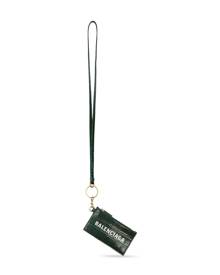 Balenciaga lanyard zip pouch wallet - Green