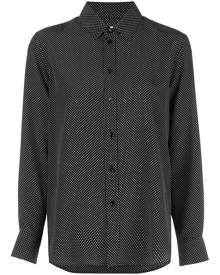 Saint Laurent polka dot silk shirt - Black