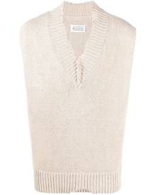 Maison Margiela distressed-detail knit vest - Neutrals