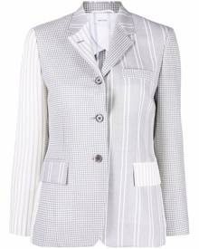 Thom Browne mixed pattern blazer - Grey