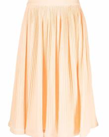 Jil Sander pleated midi skirt - Orange