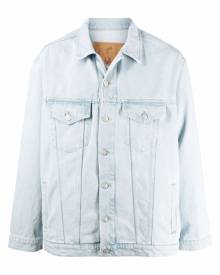 Martine Rose logo-print denim jacket - Blue