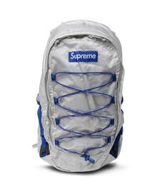 Supreme logo-patch backpack - Grey