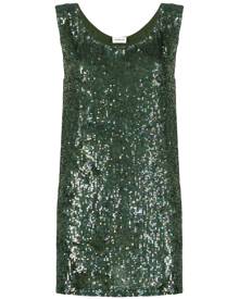 P.A.R.O.S.H. sequin-embellished sleeveless top - Green