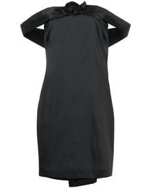 Bernadette floral-appliqué off-shoulder dress - Black