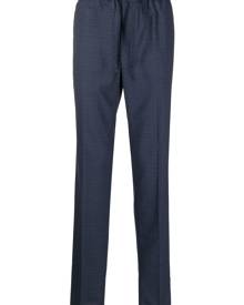 Incotex checked drawstring trousers - Blue