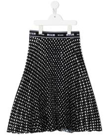 MSGM Kids polka-dot flared skirt - Black