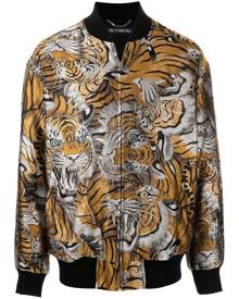 WACKO MARIA tiger-jacquard bomber jacket - Black