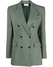 P.A.R.O.S.H. gingham-check double-breasted blazer - Green