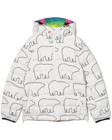 Perfect Moment Kids logo-print puffer jacket - White