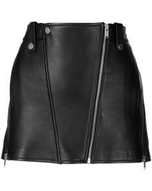 Dion Lee Biker leather mini skirt - Black