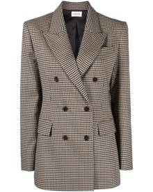 P.A.R.O.S.H. gingham-pattern double-breasted blazer - Neutrals
