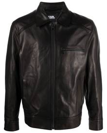 Karl Lagerfeld zipped biker jacket - Black