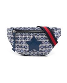 Gucci Kids jacquard logo-patch belt bag - Blue