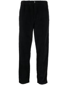 Kenzo logo-patch tapered corduroy trousers - Black