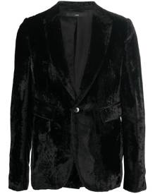 SAPIO velvet single-breasted blazer - Black