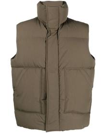 There Was One zip-up logo-print puffer vest - Green