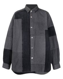 AMBUSH patchwork denim shirt - Grey
