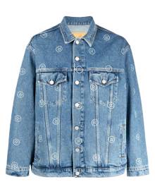 Martine Rose motif-print denim jacket - Blue